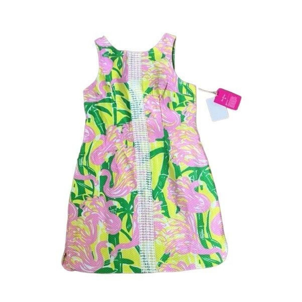 Lilly Pulitzer Target Shift Dress Fan Dance Pink Green 20th Anniversary Sz 12